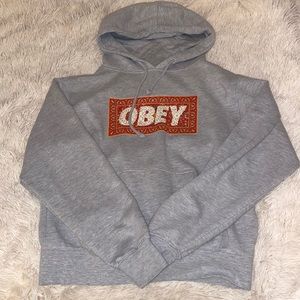 grey OBEY hoodie